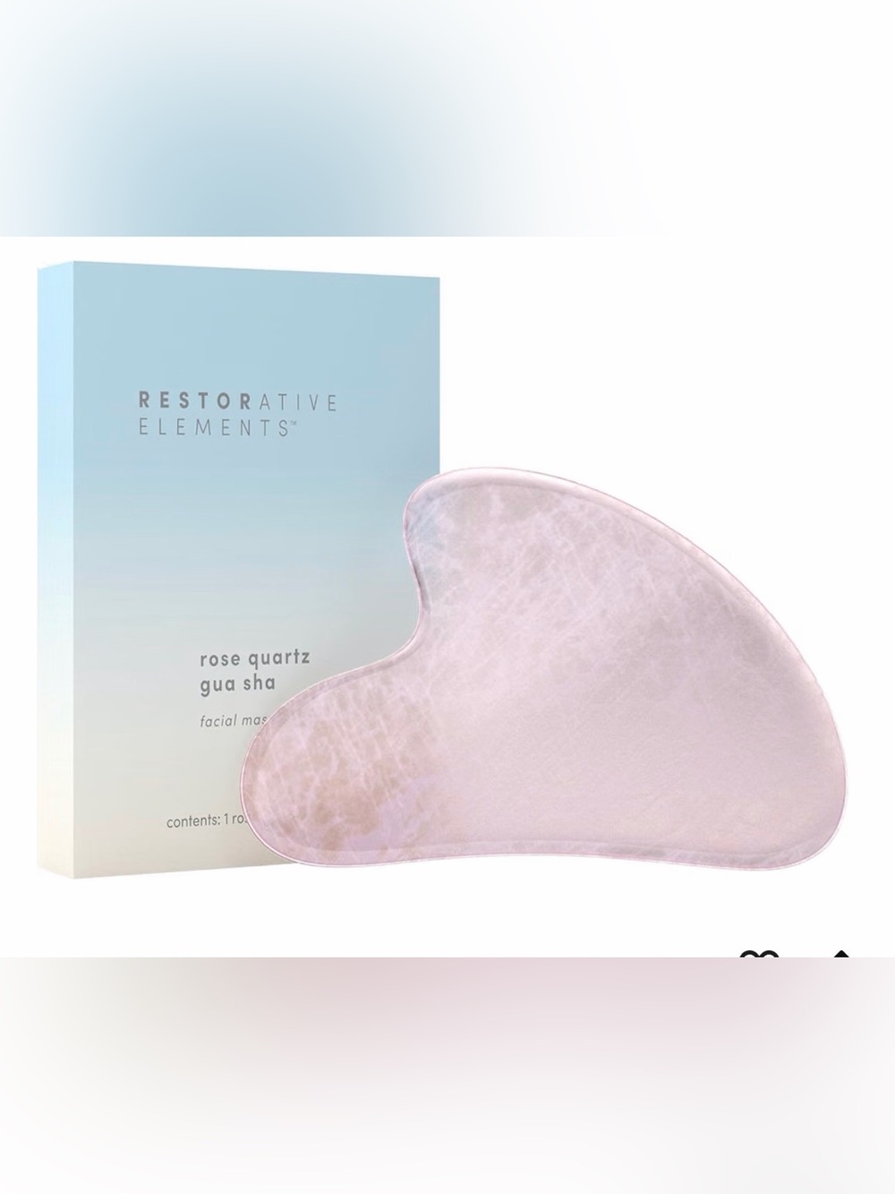 Restorative Elements Rose Quartz Gua Sha Massager